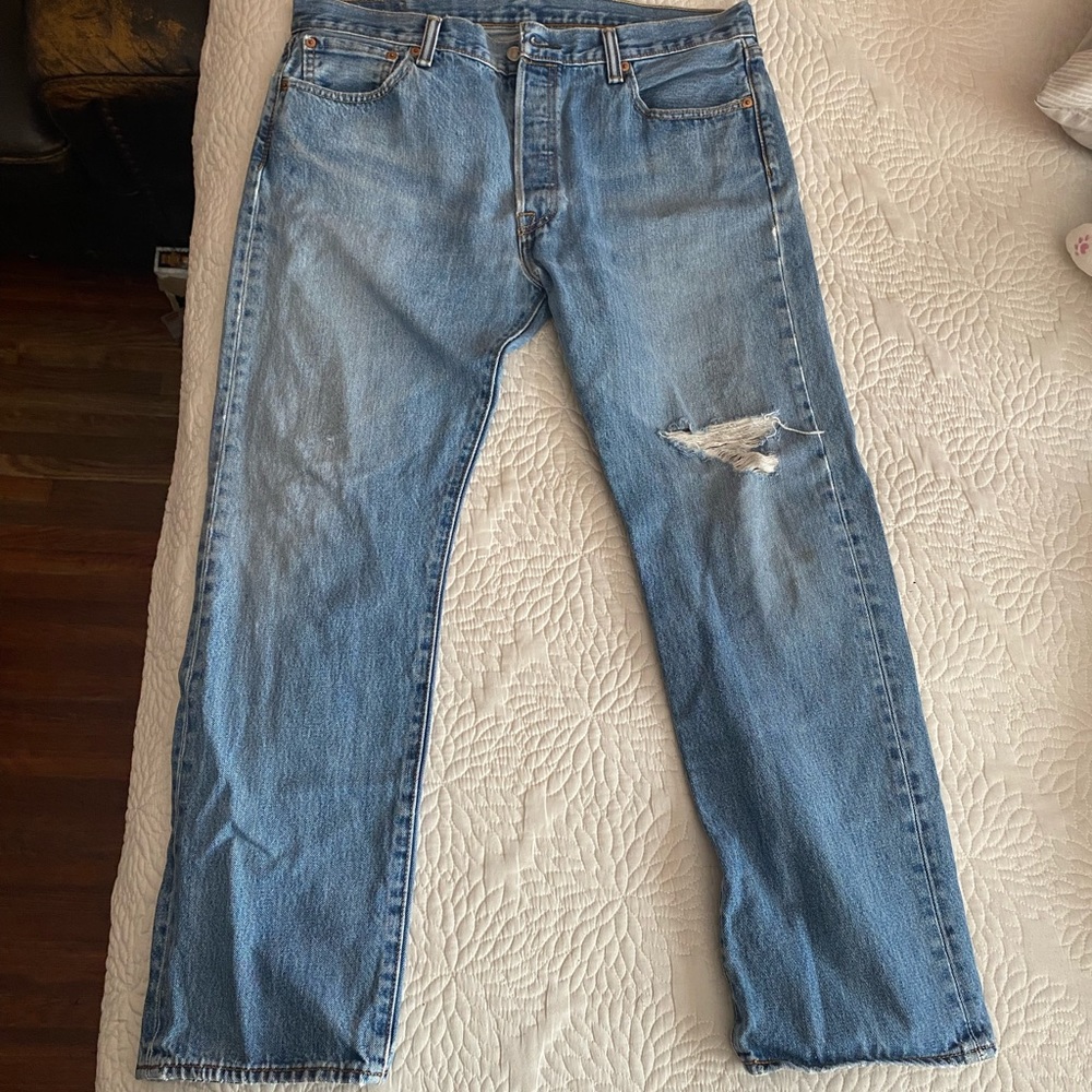 Distressed Levi’s 501 jeans